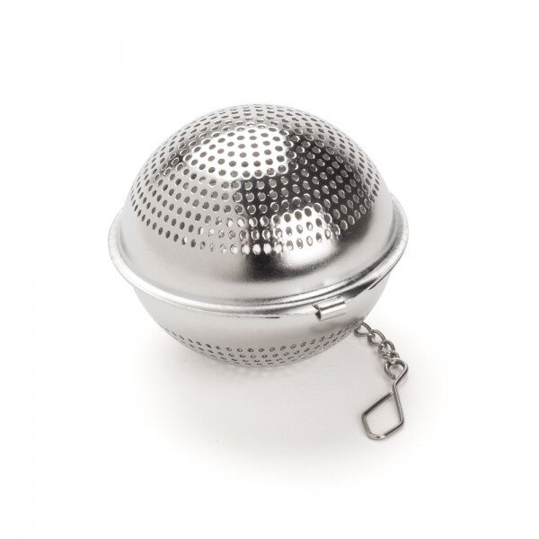 Perforated stainless steel round tea ball with chain Perforated stainless steel round tea ball with chain