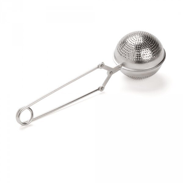 Perforated stainless steel teaspoon with tongs - DIAM. 5 cm Perforated stainless steel teaspoon with tongs - DIAM. 5 cm