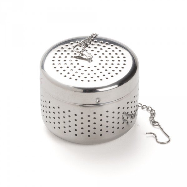 Chrome plated stainless steel cylindrical tea ball Chrome plated stainless steel cylindrical tea ball
