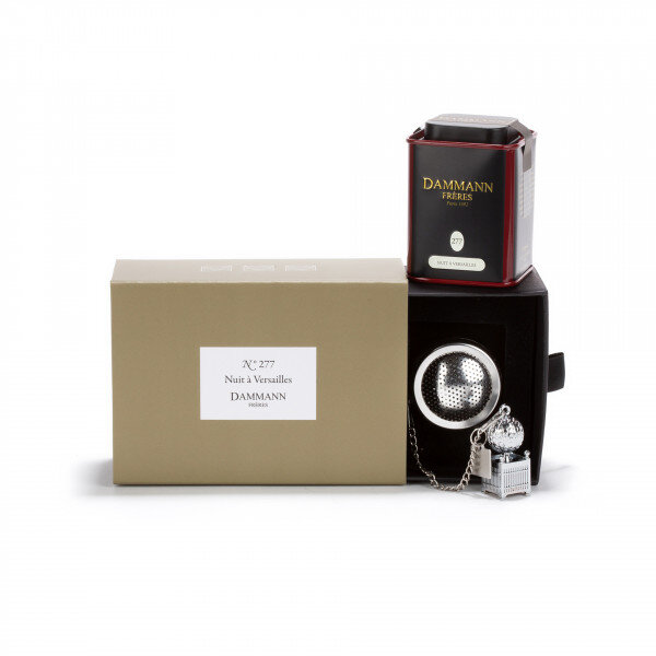 COFFRET N° 277, coffret 1 boîte de thé Nuit à Versailles et 1 infuseur
