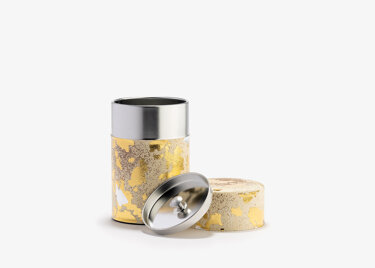 TAIYO - Boîte à thé papier Washi ivoire et or 100g