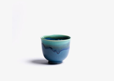 NAMI - BOL A THE 15 cl - PORCELAINE BLEU ET VERT
