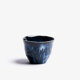 Ciel - hand brushed crackle porcelain blue tea bowl