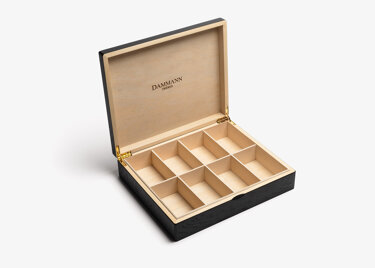 Coffret bois noir pour 48 sachets - vide